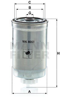 Топливный фильтр PURFLUX арт. WK8051