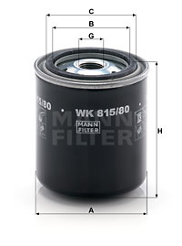 Топливный фильтр UFI арт. WK815/80