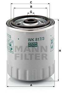 Топливный фильтр JC PREMIUM арт. WK 817/3X