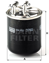 Топливный фильтр HENGST FILTER арт. WK820