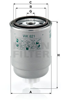 Топливный фильтр UFI арт. WK821