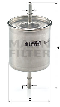 Топливный фильтр UFI арт. WK822/2