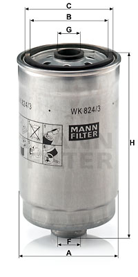 Топливный фильтр UFI арт. WK 824/3