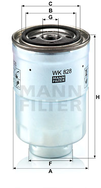 Топливный фильтр UFI арт. WK 828 X