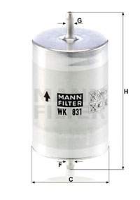 Топливный фильтр MAHLE арт. WK831