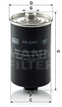 Топливный фильтр SCT Germany арт. WK834/1