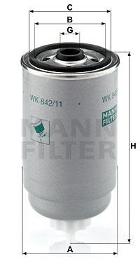Топливный фильтр KNECHT арт. WK 842/11