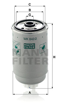 Топливный фильтр BOSCH арт. WK 842/2