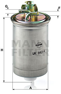 Топливный фильтр MAHLE арт. WK 842/4