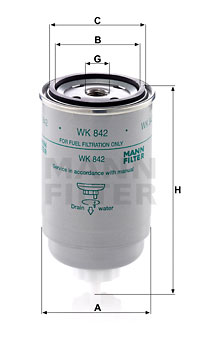 Топливный фильтр MFILTER арт. WK842