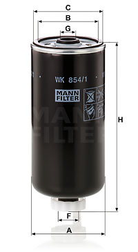 Топливный фильтр PURFLUX арт. WK854/1