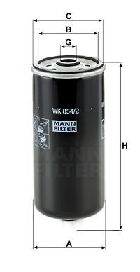 Топливный фильтр MAHLE арт. WK 854/2