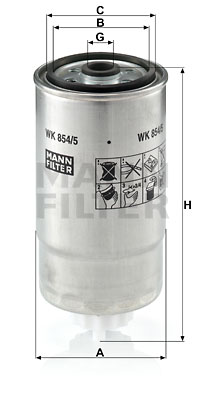 Топливный фильтр UFI арт. WK854/5
