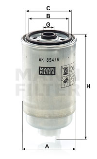 Топливный фильтр MFILTER арт. WK854/6