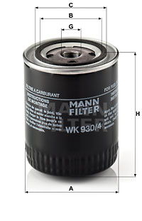 Топливный фильтр MANN-FILTER WK9304