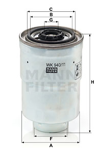 Топливный фильтр MFILTER арт. WK940/11X