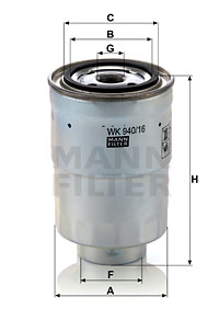 Топливный фильтр MFILTER арт. WK940/16X