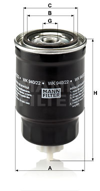 Топливный фильтр UFI арт. WK940/22