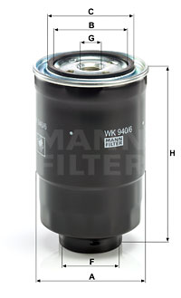 Топливный фильтр MAHLE арт. WK940/6X