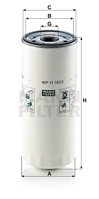 Фільтр масляний Renault Magnum 12.1 04-06/12.8 06-/Kerax/Premium 2 10.8 05- WIX FILTERS арт. WP 11 102/3