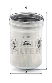 Масляный фильтр MANN-FILTER W1022