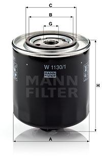 Масляный фильтр CLEAN FILTERS арт. W 1130/1