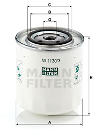 Масляный фильтр MFILTER арт. W 1130/3