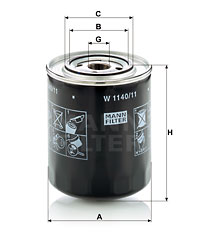 Масляный фильтр MANN-FILTER W1140/11