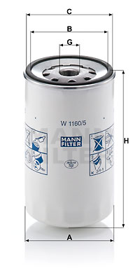 Фільтр масляний MANN-FILTER W11605