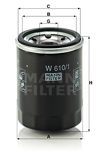 Масляный фильтр HENGST FILTER арт. W610/1