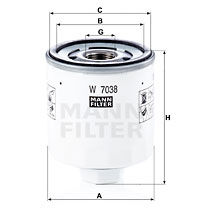 Масляный фильтр WIX FILTERS арт. W7038