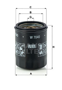 Масляный фильтр WIX FILTERS арт. W7040