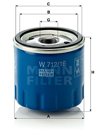 Масляный фильтр CLEAN FILTERS арт. W712/16