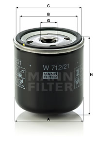 Масляный фильтр WIX FILTERS арт. W712/21