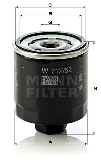Масляный фильтр WIX FILTERS арт. W 712/52
