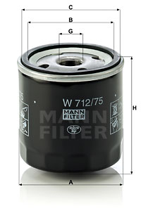 Масляный фильтр WIX FILTERS арт. W 712/75