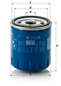 Масляный фильтр CLEAN FILTERS арт. W 712/8