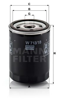 Масляный фильтр MFILTER арт. W713/18