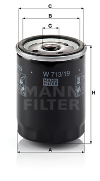 Масляный фильтр MFILTER арт. W713/19