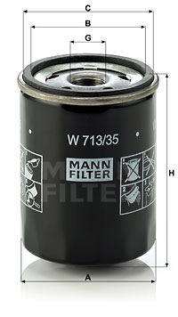 Масляный фильтр WIX FILTERS арт. W713/35