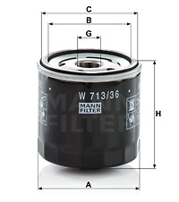 Масляний фiльтр SCT Germany арт. W713/36