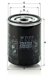 Масляный фильтр CLEAN FILTERS арт. W717/2