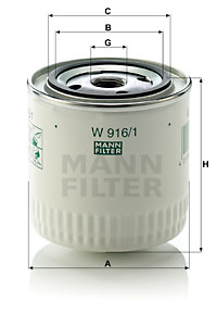 Масляный фильтр UFI арт. W 916/1