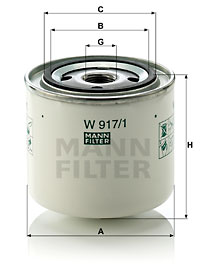Масляный фильтр MAHLE арт. W9171