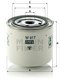 Масляный фильтр WIX FILTERS арт. W917