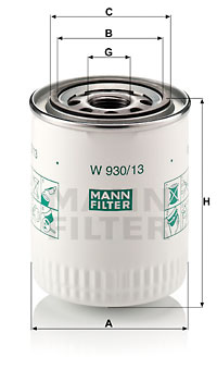 Фільтр масляний KNECHT арт. W93013