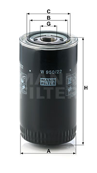 Фільтр масляний FLEETGUARD арт. W95022