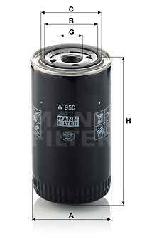 Фільтр масляний WIX FILTERS арт. W950