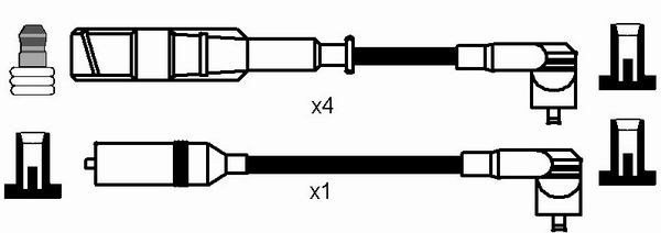 Комплект проводов зажигания BOSCH арт. 0515