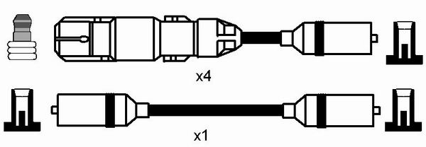 Комплект проводов зажигания HITACHI арт. 0961